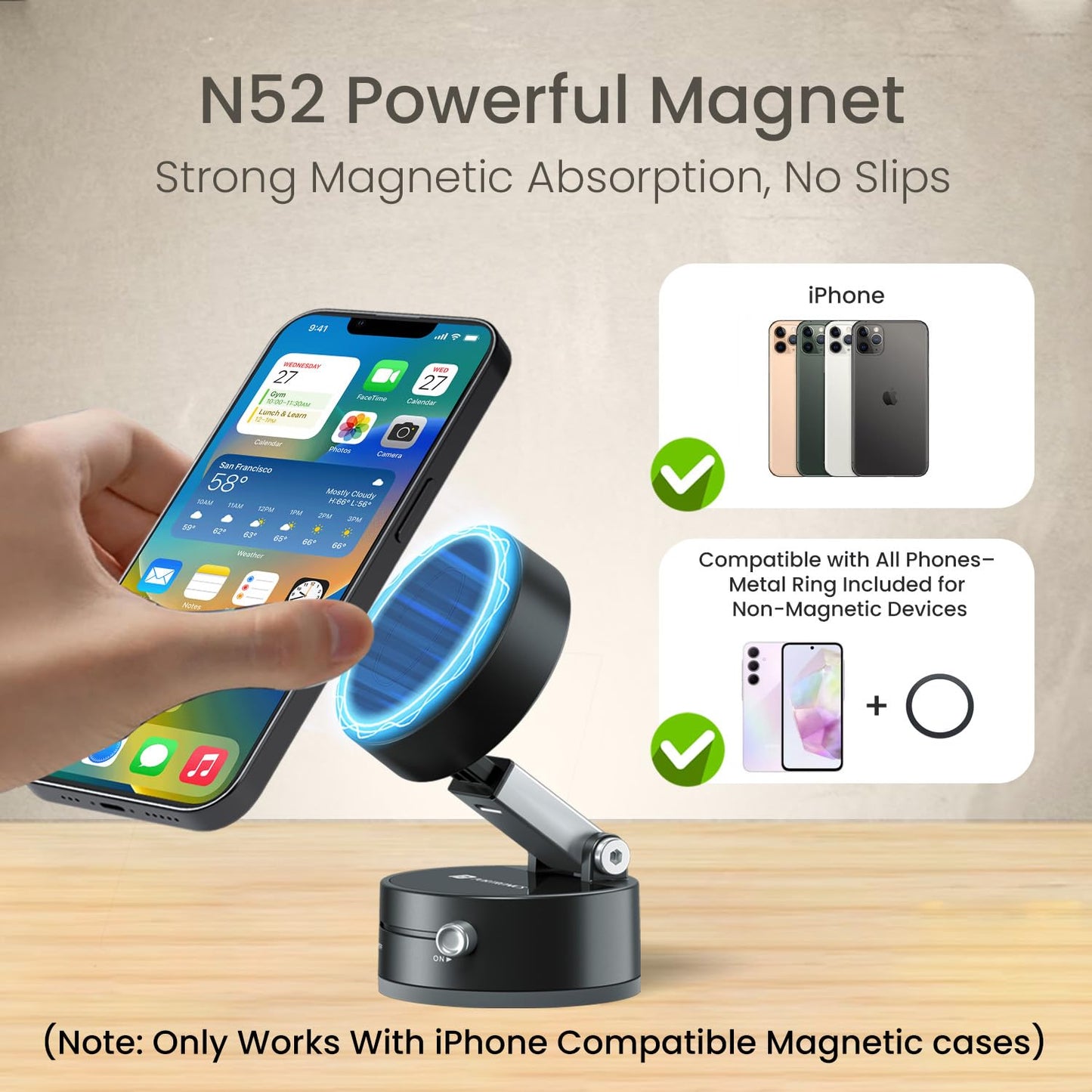 MagGrip™ Vacuum Magnetic Phone Holder
