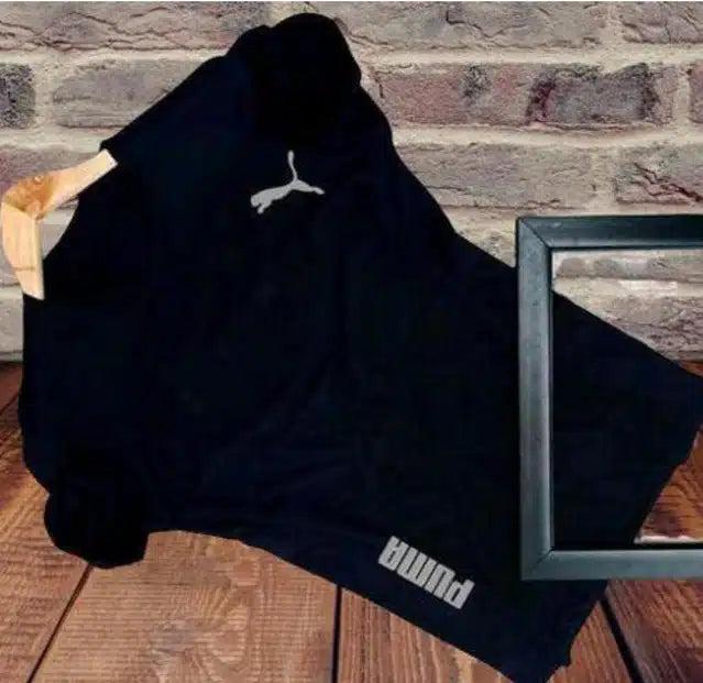 Round Neck T-Shirt for Men (Black, M)